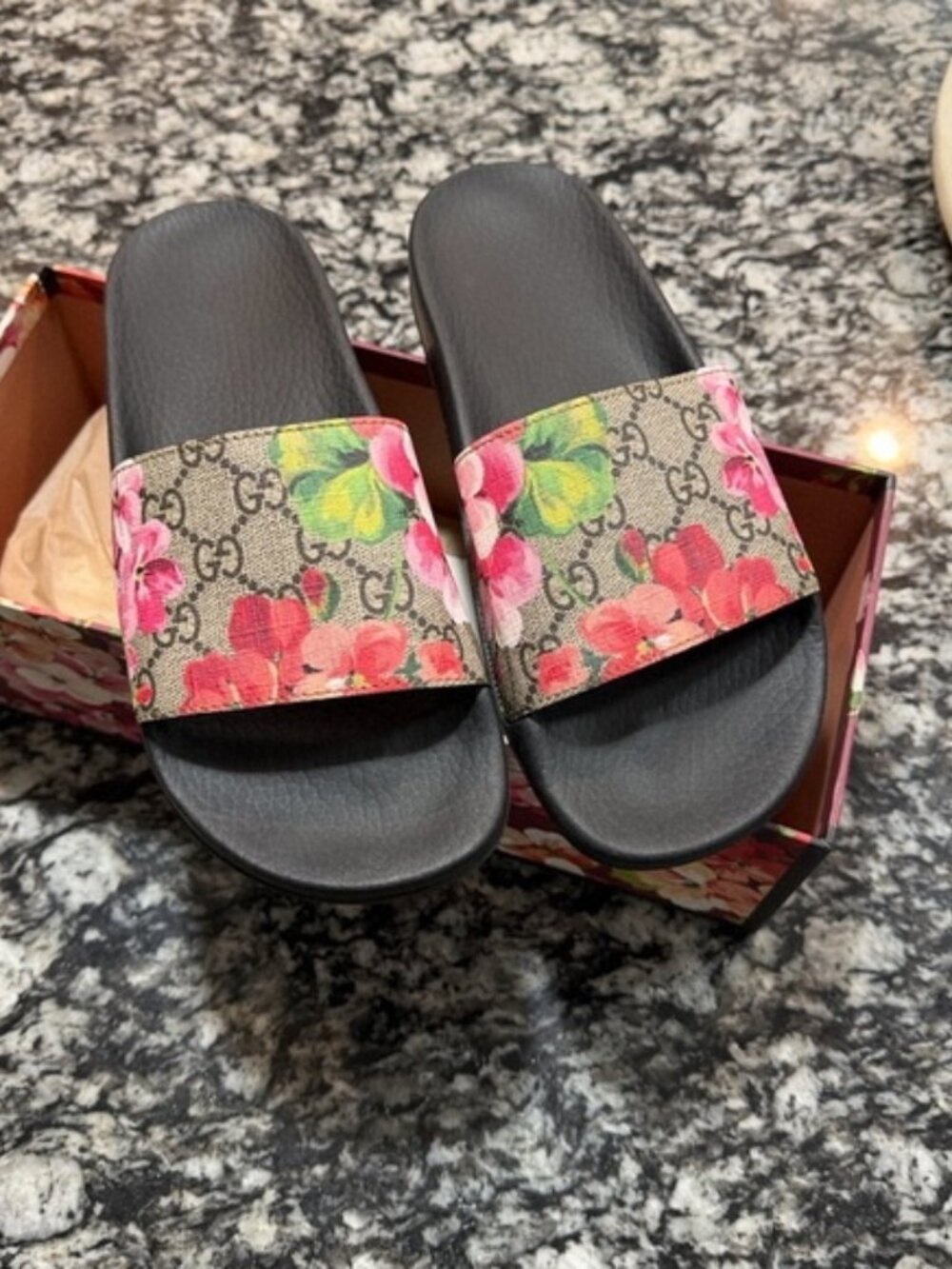 Gucci GG Blooms Supreme Floral Slides